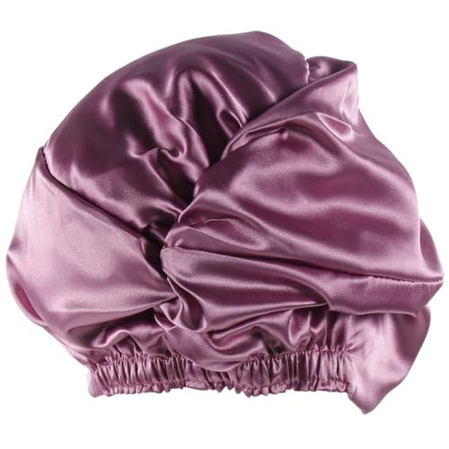 TOYZFRIENDY Doppellagige Imitation seiden Schlafhaube Verstellbar Atmungsaktiv Haarmütze für Damen Nachtmütze Schutz bei Schlafen Schminken und Hausarbeit Geeignet von TOYZFRIENDY