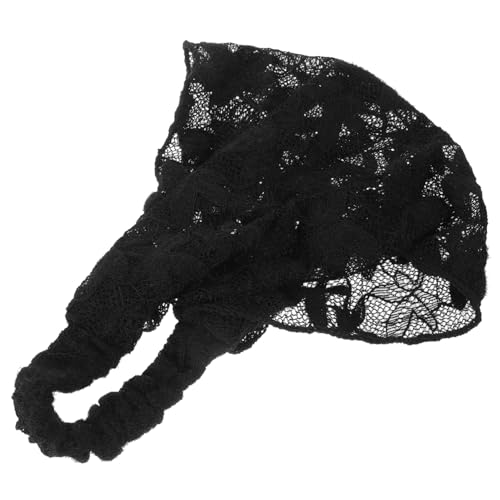 TOYZFRIENDY Elastisches Damen Haarband Turban Stirnband mit Blattmuster Atmungsaktiver Leichter Haarschal für Frauen und Mädchen Vielseitiges Modisches Haarschmuck accessoire in Schwarz von TOYZFRIENDY