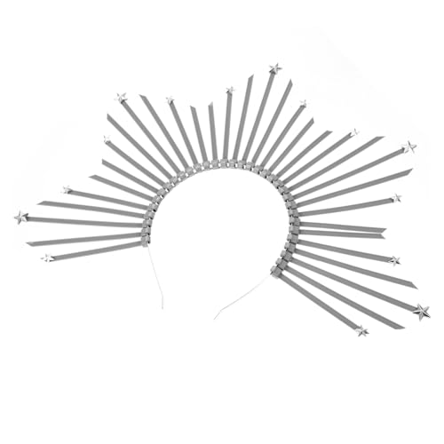 TOYZFRIENDY Eleganter Damen Haarreif Silber Stirnband Kopfbedeckung aus Langlebigem Kunststoff für Party Hochzeit DIY Basteln Stilvoller Haarschmuck von TOYZFRIENDY
