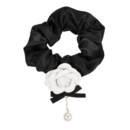 TOYZFRIENDY Eleganter French Style Haargummi Nahtloses Elastisches Haargummi für Damen Bequemes Langlebiges Haarband für Pferdeschwanz und Alltagslook Leichter Schwarz von TOYZFRIENDY