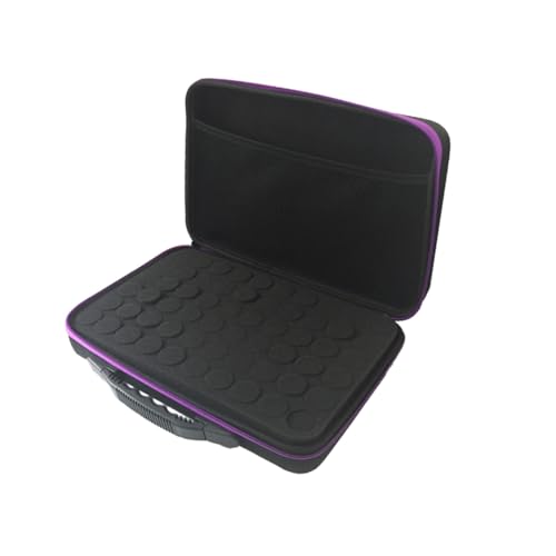 TOYZFRIENDY Fächer Ätherische Öle Aufbewahrungstasche Schockfest Reißverschluss Tragbar Organizer für Flaschen Aromatherapie Reisebox mit Praktischem Griff Farblich Sortiert Zufällige Farbe von TOYZFRIENDY