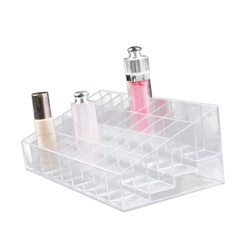 TOYZFRIENDY Fächer Lippenstift Organizer aus Klarem Kunststoff Stabiler Kosmetikhalter für Make Up Multifunktionaler Beauty Organizer für Lippenstifte Lipgloss Mascara Robustes Acryl Leicht von TOYZFRIENDY