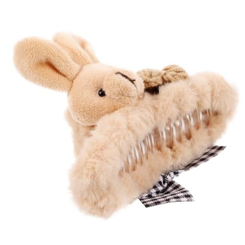 TOYZFRIENDY Flauschige Haarspange mit Einzigartigem Hasen Design Große Haarklammer für Frauen und Mädchen Weicher Haarschmuck für Dickes Haar Zuverlässiger Sitz Beim Schminken Duschen und von TOYZFRIENDY