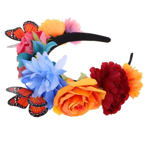 TOYZFRIENDY Floraler Schmetterlings Haarreif Damen Karneval Kostümaccessoire Eleganter Blumen Haarschmuck Party Kopfschmuck Komfortabel und Auffällig für Faschingsfeiern von TOYZFRIENDY