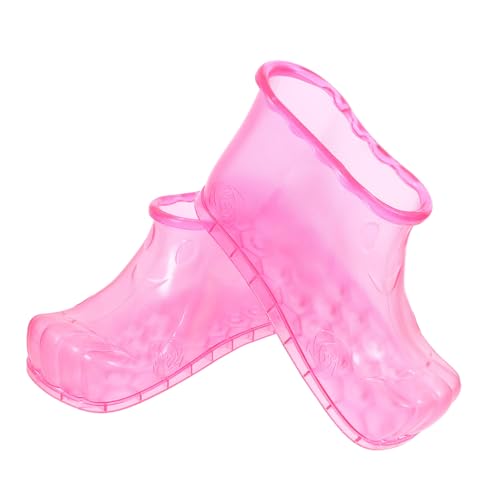 TOYZFRIENDY Fußbad Schuhe aus Langlebigem PVC Rutschfeste Fußbadeschuhe für Zuhause Fußbad Eimer Ersatz Leicht zu Verstauen Komfortable Fußpflege für Damen und Herren in Rot von TOYZFRIENDY