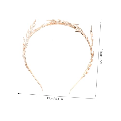 TOYZFRIENDY Goldener Haarreif mit Blattdesign Leichter Hochzeitsschmuck für Braut Frauen Eleganter Haarschmuck für Festliche Anlässe Komfortabel und Stilvoll Geeignet für Hochzeiten und Partys von TOYZFRIENDY