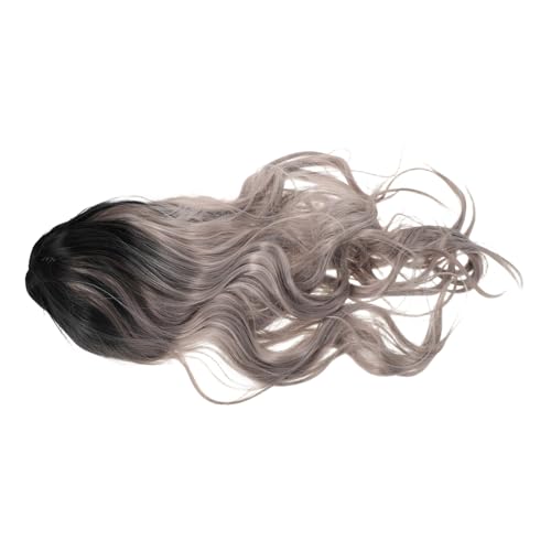TOYZFRIENDY Gradient Long Wavy Grey Wig für Frauen Hitzebeständige Synthetische Lockenperücke mit Natürlichem Look Vielseitig für Party Cosplay Alltag und Kostümveranstaltungen Geeignet von TOYZFRIENDY