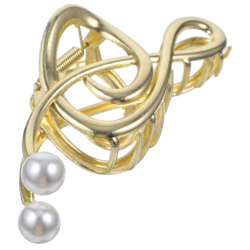 TOYZFRIENDY Großer Haarklammer Clip mit Perlenschmuck im Musiknoten Design Haarschmuck für Damen Starke und Haltbare Metall Haarspange für Jede Frisur für Besondere Anlässe und Alltag von TOYZFRIENDY