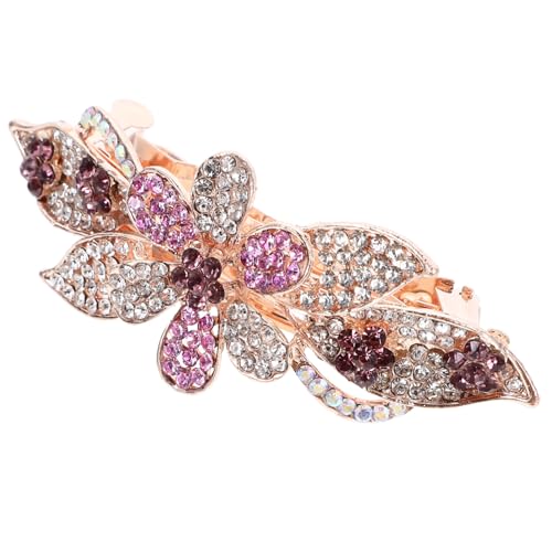 TOYZFRIENDY Großer Haarklammer mit Funkelnden Strasssteinen Modische Feder haarspange für Damen Schmerzfrei Vielseitig Einsetzbar für Pferdeschwanz Zopf und Elegante Frisuren von TOYZFRIENDY