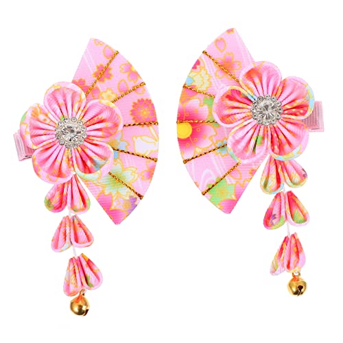TOYZFRIENDY Haarklammer mit Quaste und Glocke Chinesischer Stil Haarspange für Damen Leichtes Haarschmuck Accessoire für Fotoshootings und Festliche Anlässe Teiliges Rosa von TOYZFRIENDY