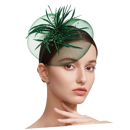 TOYZFRIENDY Haarspange Dunkelgrün Leichtes Party Kopfschmuck Accessoire für Damen Stilvoller Haarschmuck für Hochzeit Tanz Cocktail und Festliche Anlässe von TOYZFRIENDY