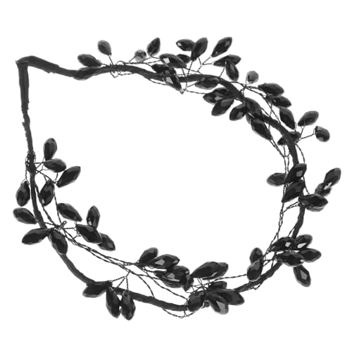 TOYZFRIENDY Handgefertigt Schwarzes Kunststein Haarreif Damen Modischer Haarschmuck Für Party Hochzeit Alltag von TOYZFRIENDY