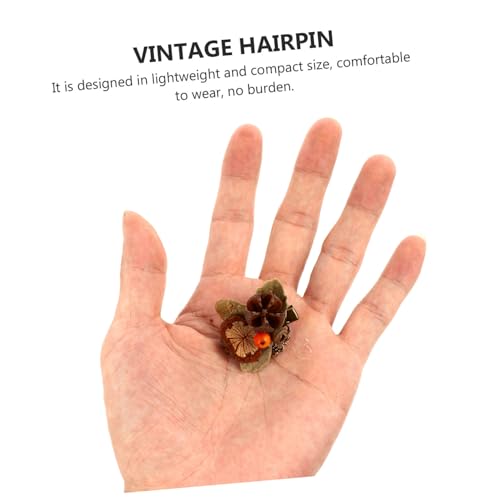 TOYZFRIENDY Handgefertigte Vintage Haarnadel mit Simuliertem Beeren design Leichter Kompakter Haarklammer Eleganter Haarschmuck für Mädchen und Frauen für Herbst Festtagsfrisuren von TOYZFRIENDY
