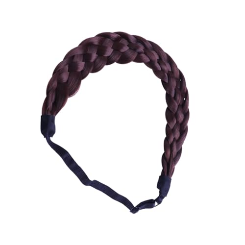 TOYZFRIENDY Hitzebeständiger Kunsthaar Hochtemperaturdraht Geflochtenes Haarteil Klassische Strang Flechtfrisur Verstellbar für Damen und Festliche Anlässe von TOYZFRIENDY