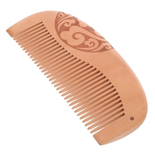 TOYZFRIENDY Holzkamm mit Feinen Zähnen Antistatisch und Handlich Geschnitztes Muster Massagefunktion für Empfindliches Haar Langlebig und Kompakt für Damen und Herren Reisetauglich von TOYZFRIENDY