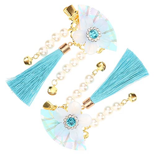 TOYZFRIENDY Japanische Haarspangen mit Quasten Blumen und Fächerdesign Leicht und Bequem für Damen und Mädchen Modischer Haarschmuck für Alltag Fotoshootings und Partys von TOYZFRIENDY
