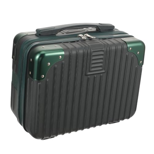 TOYZFRIENDY Kosmetikkoffer aus Robustem Material Tragbarer Make up Organizer mit Praktischem Handgriff Langlebige Hartschale Sicherer Aufbewahrungskoffer für Reise und Alltag Weiß grün von TOYZFRIENDY