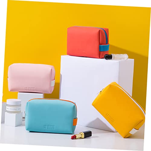 TOYZFRIENDY Kosmetiktasche Damen Mini Make Up Tasche Leichtes PU Leder Schminktasche Tragbar für Reisen und Alltag Hellblau Kompakt und Stilvoll von TOYZFRIENDY