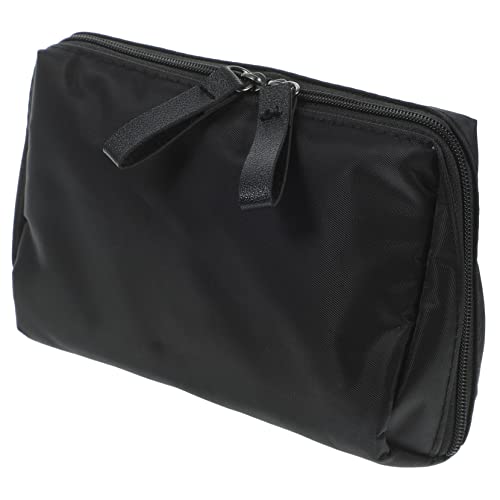 TOYZFRIENDY Kosmetiktasche Damen Tragbar Wasserabweisend Make Up Organizer Schminktasche mit Reißverschluss Mini Reise Toilettasche für Outdoor und Alltag Schwarz von TOYZFRIENDY