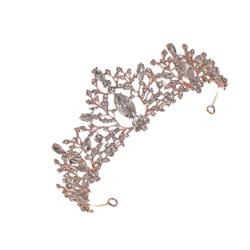 TOYZFRIENDY Kristallkrone Bridal Haarschmuck aus Langlebiger mit Hochwertigen Strasssteinen Leichte Hochzeit Tiara in Elegantem Roségold Kleines Komfortables Design für Braut und von TOYZFRIENDY