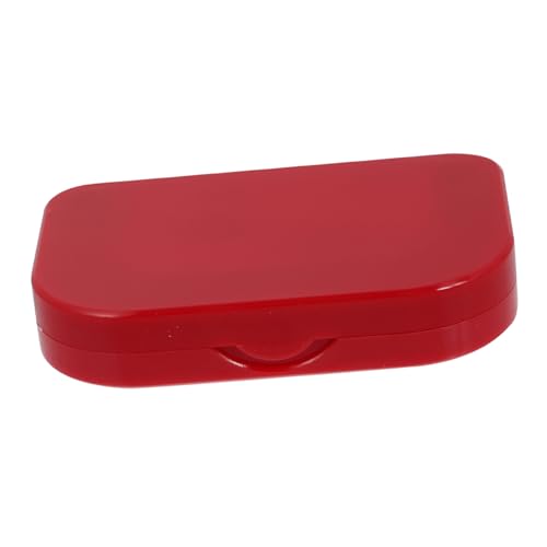 TOYZFRIENDY LED Wimpern Aufbewahrungsbox mit Licht Leichter Falsche Wimpern Organizer mit Spiegel Schutz vor Beschädigung und Verlust Kompakt Tragbar für Make Up Tasche Rotes Design von TOYZFRIENDY