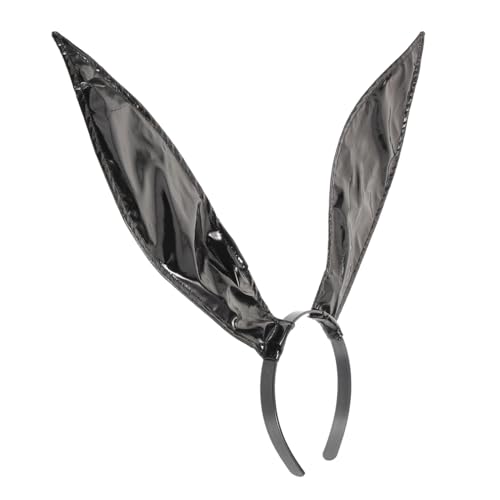 TOYZFRIENDY Ledriger Hasenohren Haarreif Weicher Bequemer Kopfschmuck für Halloween Ostern Cosplay und Mädchendeko Vielseitiges Party Accessoire für Damen und Mädchen von TOYZFRIENDY