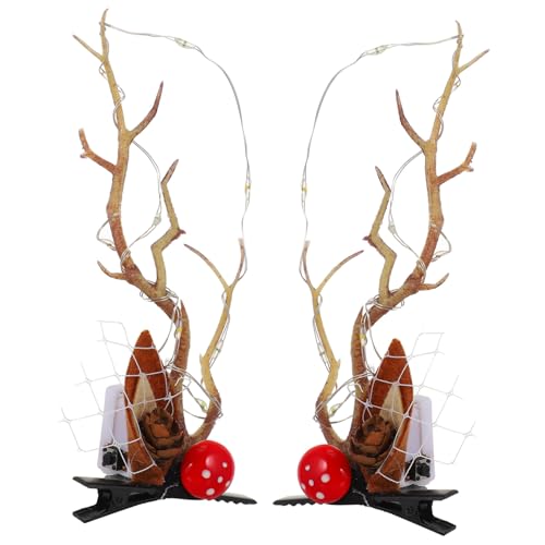 TOYZFRIENDY Leuchtende Rentiergeweih Haarnadeln Warmes Licht Weihnachts Haarschmuck Cosplay Zubehör für Damen und Mädchen Festliche Kostüm Accessoires TOYZFRIENDY Leuchtende Rentiergeweih Haarnadeln Warmes Licht Weihnachts Haarschmuck Cosplay Zubehör für Damen und Mädchen Festliche Kostüm Accessoires von TOYZFRIENDY