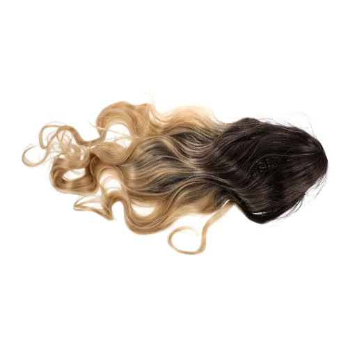 TOYZFRIENDY Long Wavy Gradient Wig Mit Gerade Bangs Hochtemperaturfaser Langlebiges Synthetikhaar Für Party Cosplay Und Alltag Realistische Lockige Perücke Für Frauen von TOYZFRIENDY