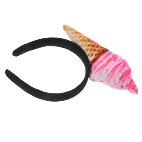 TOYZFRIENDY Lustiges Eiscreme Stirnband aus Weichem Dekoratives Haarband für Frauen Bequemes Make Up und Spa Zubehör Vielseitiger Haarschmuck für Party Strand und Festival von TOYZFRIENDY