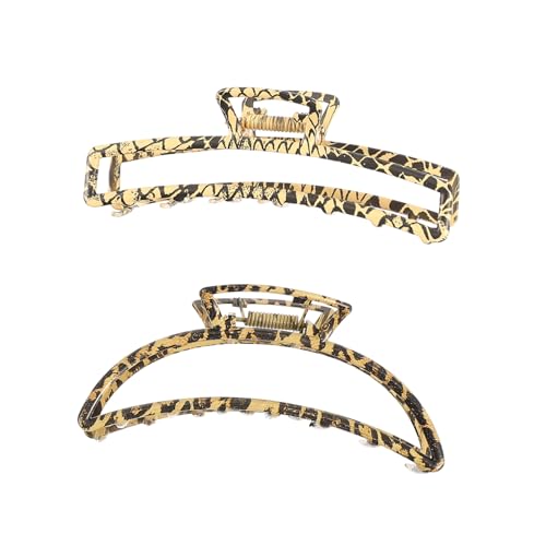TOYZFRIENDY Metall haarklammern Leopardmuster Rutschfeste Große Haarspangen für Damen Langlebig Wiederverwendbar Vielseitig für Beauty Kochen und Alltag Geeignet von TOYZFRIENDY