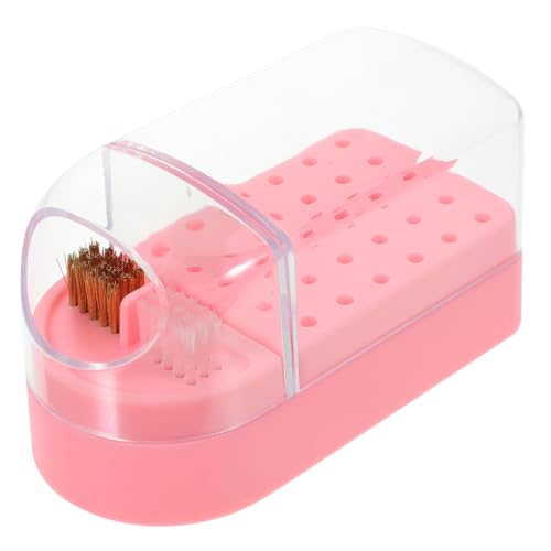 TOYZFRIENDY Nagelbohrer Aufbewahrungsbox Transparent mit Fächern Staubschutz Langlebiger Organizer für Nagelbohrer Bits Praktischer Halter für Salon und Heimgebrauch von TOYZFRIENDY