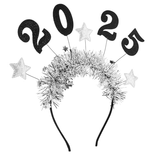 TOYZFRIENDY Neujahrs Party Stirnband mit Sternen Leichtes Komfortables Silvester Kopfschmuck für Erwachsene Modernes Design Vielseitiges Headwear für Feierlichkeiten und Tanzveranstaltungen von TOYZFRIENDY