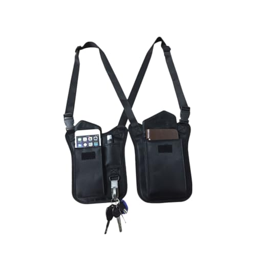 TOYZFRIENDY Nylon Armpit Bag Diebstahl Versteckte Unterarm Schultertasche Verstellbar Multifunktional Für Herren Damen Schwarz von TOYZFRIENDY