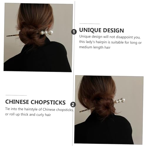 TOYZFRIENDY Perlen Haarnadel Haarschmuck Eleganter Dutt Haarstab für Frauen Hochzeitsfest Party Braut Accessoire Traditioneller Stil von TOYZFRIENDY