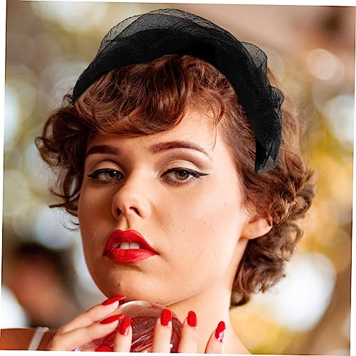 TOYZFRIENDY Retro Fascinator Haarband Damen Eleganter Haarschmuck für Party Cosplay Abendveranstaltung Komfortabler Langlebiger Französischer Stil Vielseitig Passend für Verschiedene Frisuren von TOYZFRIENDY
