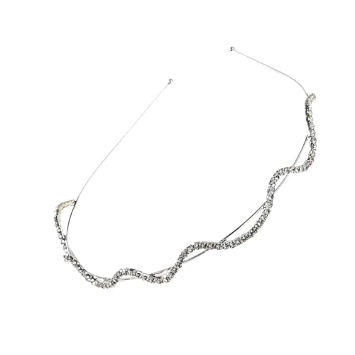TOYZFRIENDY Rhinestone Haarband Wellenförmiger Haarkranz mit Strasssteinen für Damen Hochzeit Party Alltag Eleganter Haarschmuck aus Langlebiger Legierung von TOYZFRIENDY