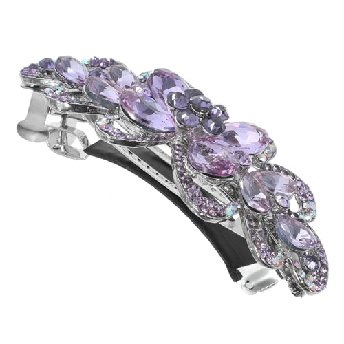 TOYZFRIENDY Rhinestone Haarspange mit Funkelnden Kristallblumen Großer Metallclip mit Sicherem Federmechanismus Eleganter Haarschmuck für Damen für Alltag Hochzeit und Festliche Anlässe von TOYZFRIENDY