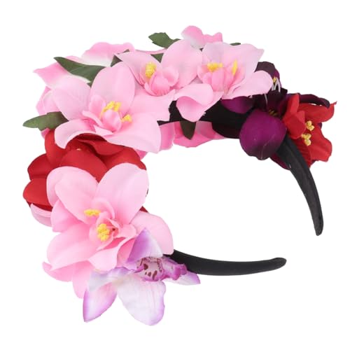 TOYZFRIENDY Rosen Blumenstirnband mit Dekorativem Design für Damen und Geeignet für Hochzeiten Festivals und Fotoshootings Angenehme Farbtöne von TOYZFRIENDY