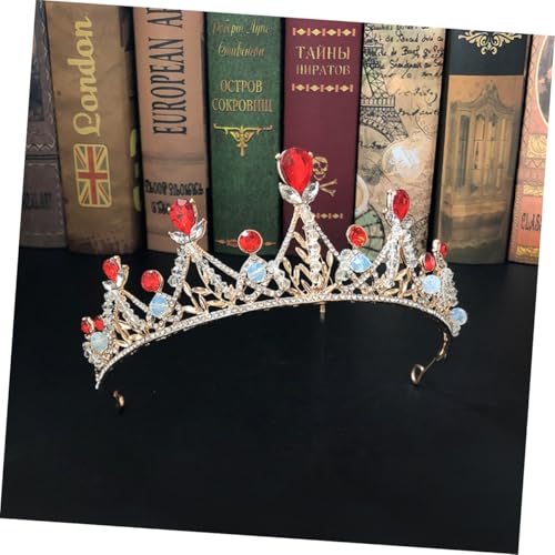 TOYZFRIENDY Rot Mädchen Geburtstagskrone Haarreif Prinzessin Kopfschmuck für Party Leichtes Langlebiges Zubehör von TOYZFRIENDY