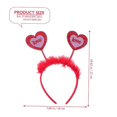 TOYZFRIENDY Rotes Haarband Damen Design Party Kopfschmuck Valentinstag Karneval Kostüm Haarschmuck Mädchen Accessoire Festlich Vielseitig Einsetzbar von TOYZFRIENDY