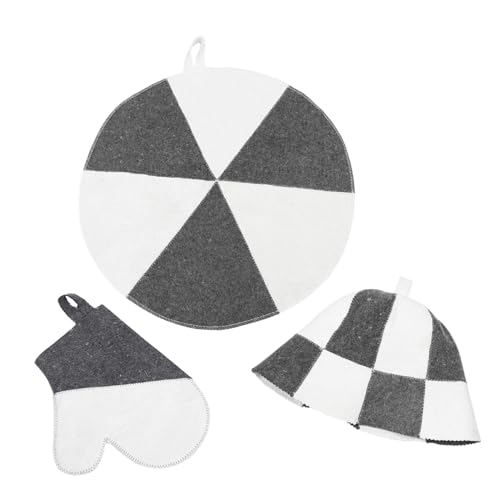 TOYZFRIENDY Sauna mit Isolierender Filzkappe Hitzebeständig und Absorbierend Inklusive Sauna Handschuhe und Matte für Dampfbad und Spa Schützend und Langlebig für Männer und Frauen von TOYZFRIENDY