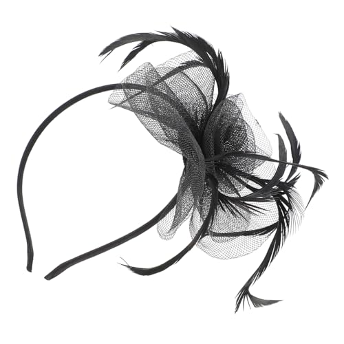 TOYZFRIENDY Schwarzes Braut Kopfschmuck Mesh Netz Haarschmuck für Tanzparty Hochzeit Party Accessoire von TOYZFRIENDY