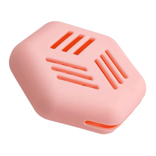 TOYZFRIENDY Silikon Make up Schwamm Aufbewahrungsbox Staubdichtes Reise etui für Foundation Puff Kompakt Tragbarer Make up Puff Organizer Rosa von TOYZFRIENDY