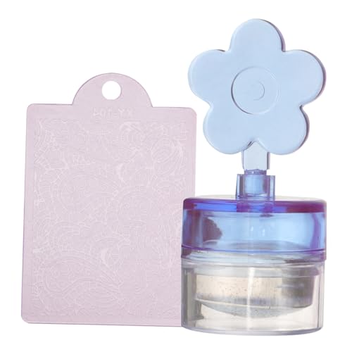 TOYZFRIENDY Silikon Nail Art Stamper mit Blumenmotiv Griff Transparenter Maniküre Stempel Bruchfest Leicht zu Reinigen Passt für Nagelgrößen für Zuhause und von TOYZFRIENDY