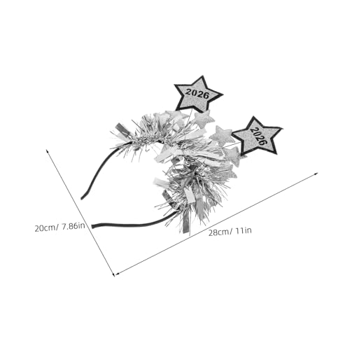 TOYZFRIENDY Silvester-stirnband Mit Stern Und Zahlendesign Festliches Haaraccessoire Für Partys Und Feiertage Aus Metall Stoff Und Tiermaterialien Für Junge Mädchen Und Erwachsene von TOYZFRIENDY