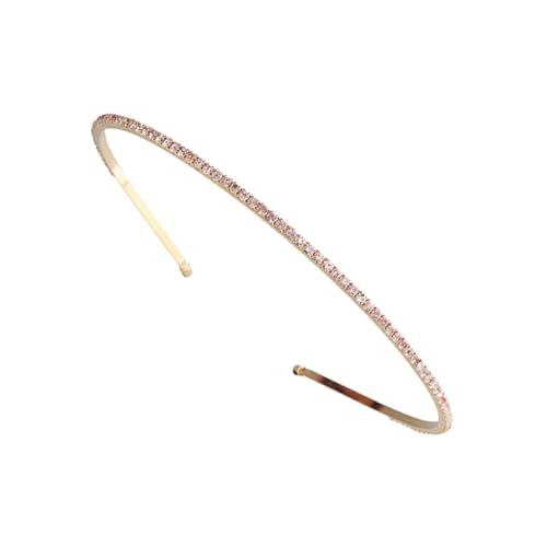 TOYZFRIENDY Strass Haarreif Damen Glitzer Kopfband Elegant Für Party Cosplay Performance Braut Haarschmuck Leicht Und Rutschfest Goldfarben von TOYZFRIENDY
