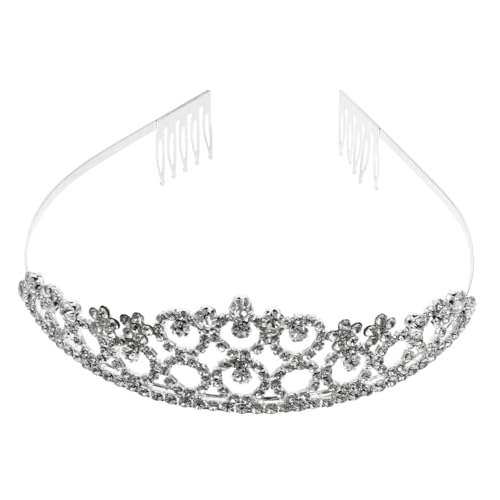 TOYZFRIENDY Strass Hochzeitskrone mit Kamm Metall Diadem Modisches Braut haarreif für Frauen Langlebig und Stilvoll für Hochzeit Party Tanz und Festliche Anlässe von TOYZFRIENDY