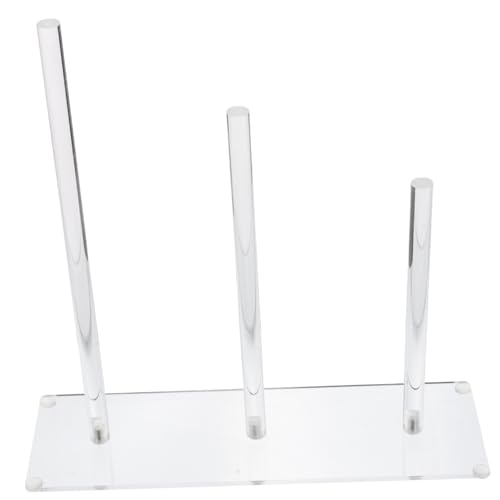 TOYZFRIENDY Stufiger Acryl Haargummi Organizer Transparenter Haarschmuckhalter mit Einfacher Montage Platzsparend Klarer Scrunchie Displayständer für Frauen und Mädchen von TOYZFRIENDY