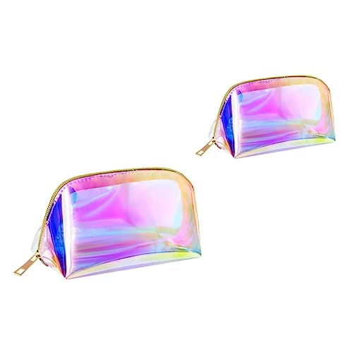 TOYZFRIENDY 2stücke Transparente Kosmetiktasche Für Reisen Damen Make-up Tasche Reise-kulturtasche Aufbewahrungstasche Für Mädchen Schminktasche Transparent von TOYZFRIENDY