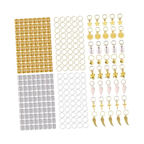 TOYZFRIENDY Teiliges Haarring Metall in Gold für Dreadlocks und Flechtfrisuren DIY Haarschmuck Zubehör für Männer und Frauen Vielseitige Haarringe und Haarspangen für Lange Kurze und Lockige von TOYZFRIENDY